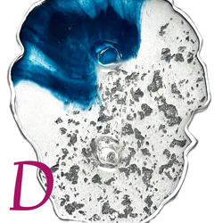 ブルーアゲートスライス皿アクセサリープレート　リングピロー 5枚目の画像