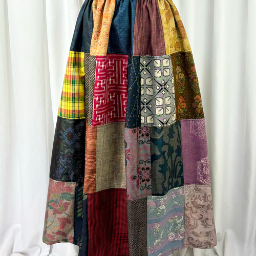 キモノ︎︎ || パッチワーク || ロングスカート || 受注制作 ロング