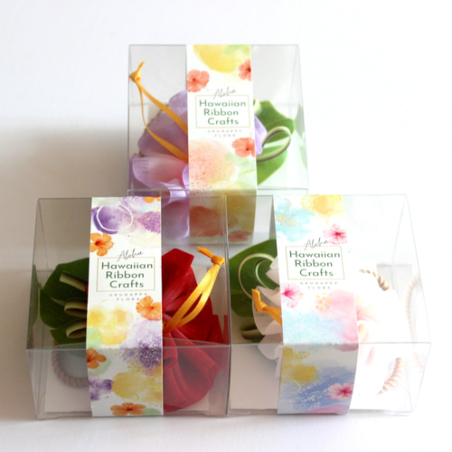 ꫛꫀꪝ✧︎*。オーロラフラワーデザインレジンヘアゴム