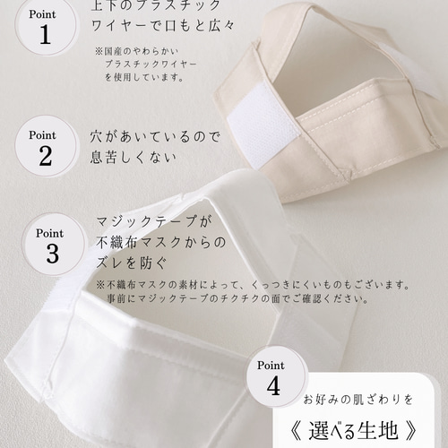 くっつく！穴あきインナーマスクフレーム｜Bタイプ プリーツマスク用