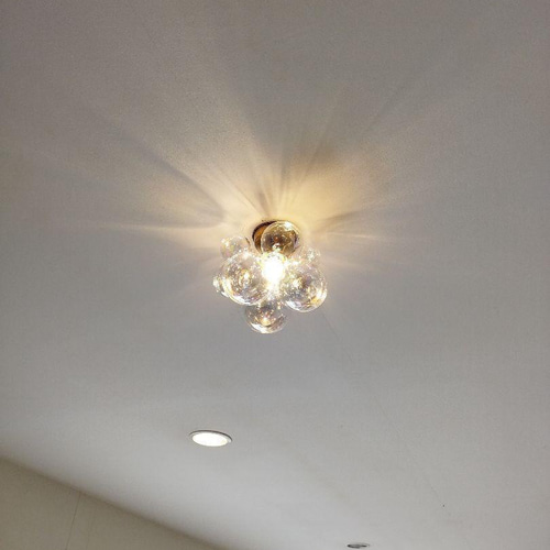 バブルガラスシーリングライトオーロラ真鍮 シーリングランプバブル