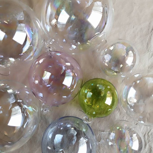 バブルガラスシーリングライトオーロラ真鍮 シーリングランプバブル