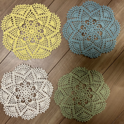 カラーレース編みマット カーペット・絨毯・ラグ・マット Delightful