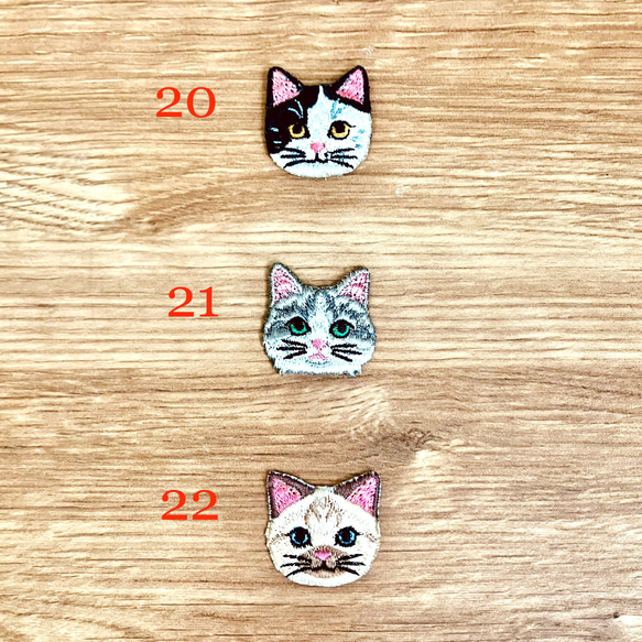 猫さん刺繍とコットンパールのピアスandイヤリング_短めチェーン 17枚目の画像