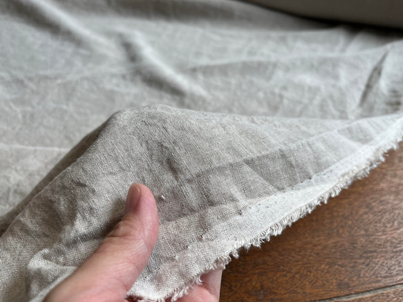 【2m以上専用ページ】遠州織物 普通地 [リネン100%] 平織り 40番 生地 キナリ 5枚目の画像