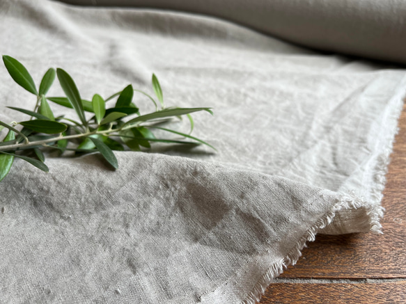 【2m以上専用ページ】遠州織物 普通地 [リネン100%] 平織り 40番 生地 キナリ 4枚目の画像