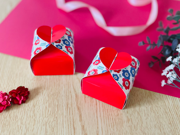 アネモネのプチギフトボックス〈3枚入〉ラッピング 箱 プチギフト 小物