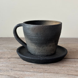 炭化焼成 植木鉢 (coffee cup) 3号 4枚目の画像
