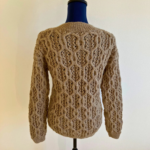 セール】 Alpaca Mixcolor Nep yarn 手編みニットプルオーバー