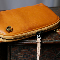 本革クラッチバッグストラップ付きスマホミニショルダーバッグ軽量ポーチ 11枚目の画像