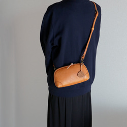 本革クラッチバッグストラップ付きスマホミニショルダーバッグ軽量ポーチ 12枚目の画像