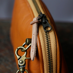 本革クラッチバッグストラップ付きスマホミニショルダーバッグ軽量ポーチ 5枚目の画像