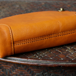 本革クラッチバッグストラップ付きスマホミニショルダーバッグ軽量ポーチ 7枚目の画像