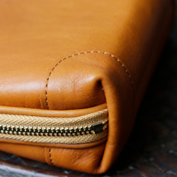 本革クラッチバッグストラップ付きスマホミニショルダーバッグ軽量ポーチ 6枚目の画像