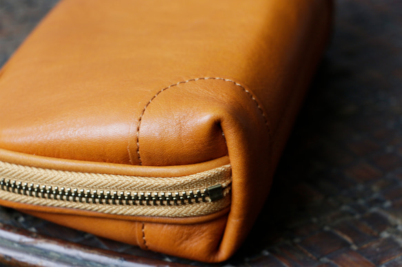 本革クラッチバッグストラップ付きスマホミニショルダーバッグ軽量ポーチ 6枚目の画像