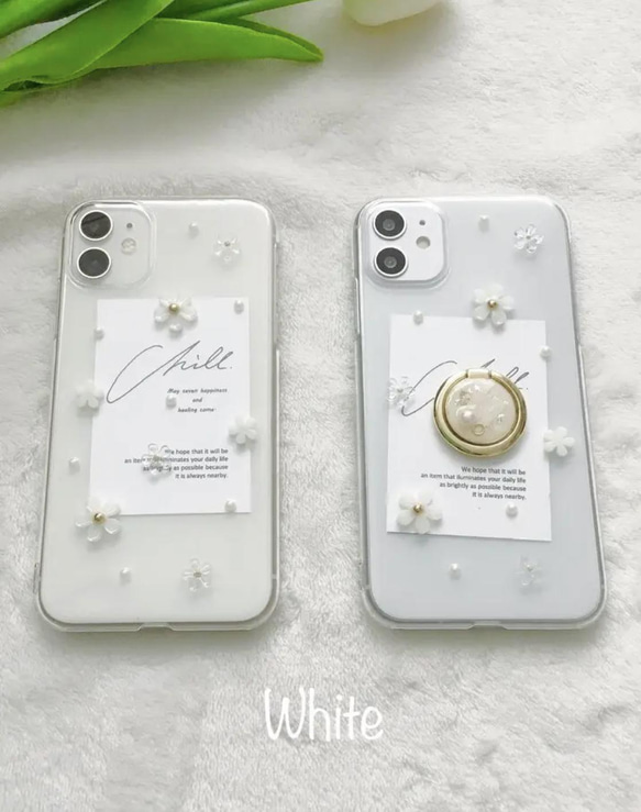 ✿iPhone15対応✿ purple mini flower iPhoneケース　くすみパープル 9枚目の画像