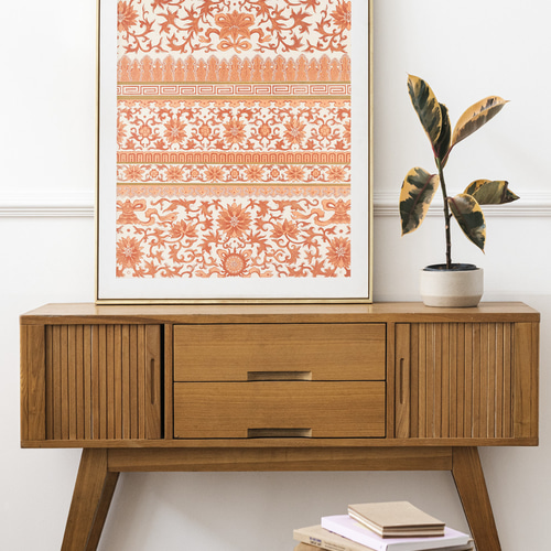 NO.230】中華チャイナ模様のヴィンテージアートポスター☆中国