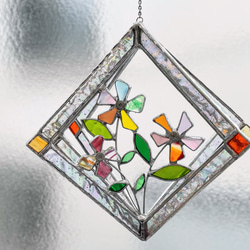 フラワー（ステンドグラスのオーナメント・サンキャッチャー） サン