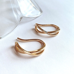 ❤️お得セット❤️  リボンゴールド　イヤーカフ　両耳用 2枚目の画像