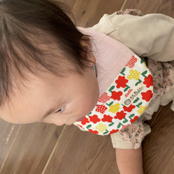 お花畑スタイ付きお祝い封筒　短冊名入れ対応　出産祝いや誕生祝いに！ 6枚目の画像