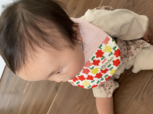 お花畑スタイ付きお祝い封筒　短冊名入れ対応　出産祝いや誕生祝いに！ 6枚目の画像