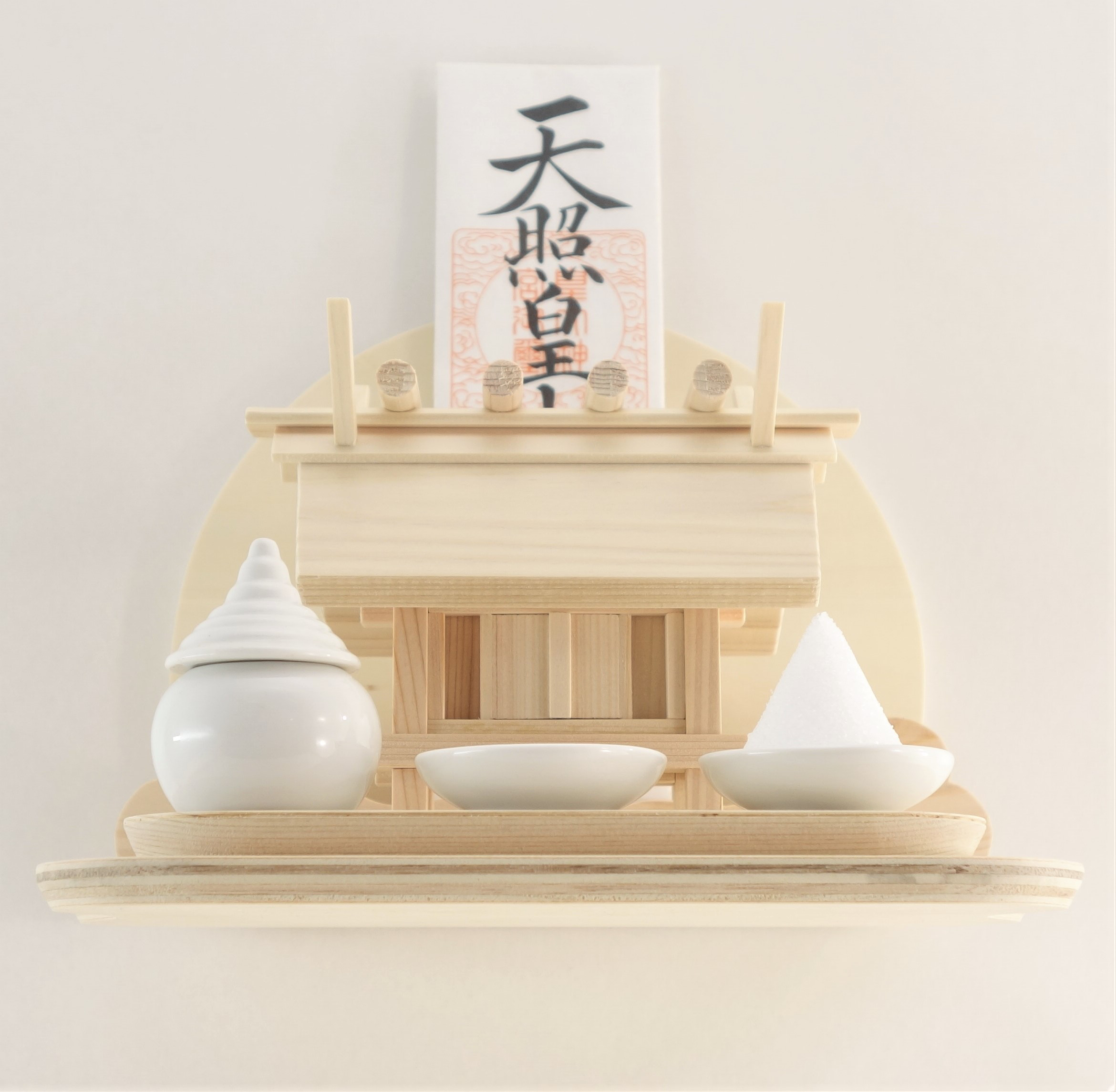 神棚《しんめい》置き・壁掛け兼用　極小　神棚　モダン　コンパクト　御札立て　神明造　伊勢神宮