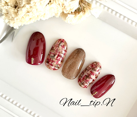 ツイードネイル ⁺₊˚✧ ネイルチップ（つけ爪） Nail_tip.N 通販