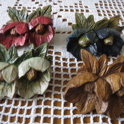 受注制作）木彫りの大きな壁掛け鏡☆葡萄模様☆材質榀の木＊ｻｲｽﾞ約