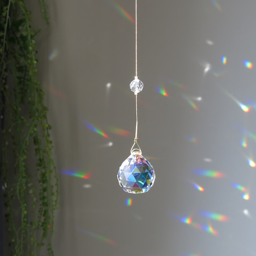 リニューアル】高品質☆オーロラカラーサンキャッチャー☆30mm☆2連