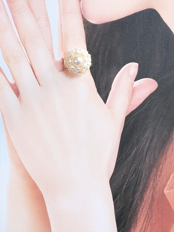 大きな淡水本真珠のリング 指輪 指輪・リング Yizumo 通販 12555054
