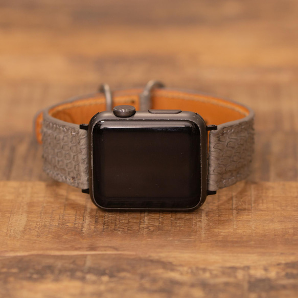 TS4 Apple Watch 用 ダイヤモンドパイソン 革ベルト 腕時計 受注