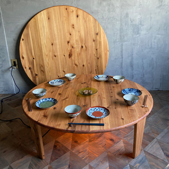 こたつ】直径100cm/直径110cm 天板付き 癒されるちゃぶ台 円 丸 ロー