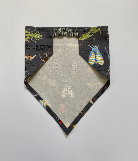 昆虫柄⭐︎120〜130こどもエプロン、三角巾、巾着の3点セット 8枚目の画像