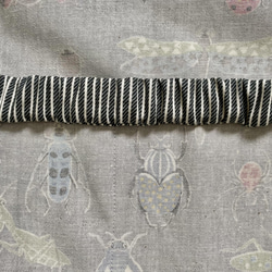 昆虫柄⭐︎120〜130こどもエプロン、三角巾、巾着の3点セット 5枚目の画像