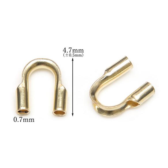 14KGF U字金具 ［0.7mm穴］【4コ販売】(14K-8TMG 2枚目の画像