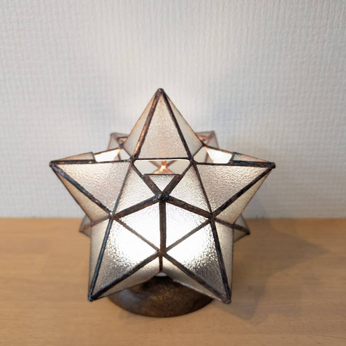 LEDセンサー 昭和レトロガラスの選べる星型ライト フットライト USB