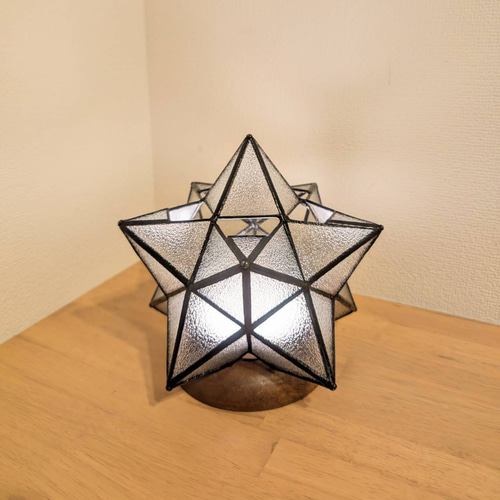 LEDセンサー 昭和レトロガラスの選べる星型ライト フットライト USB