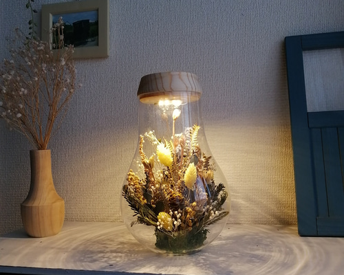 LEDフラワーボトルライト　間接照明 インテリア おしゃれ アンティーク 4e6bb07e979d5a9aa52f84e1f604a8