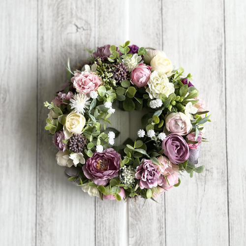 フラワーリース3点お纏め(*´꒳`*) フラワーリース3点お纏め(*´꒳`*) 専用/おまとめ リース3点