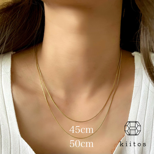 選べる豊富なサイズ✨316L サージカルステンレス スネークチェーン 1mm