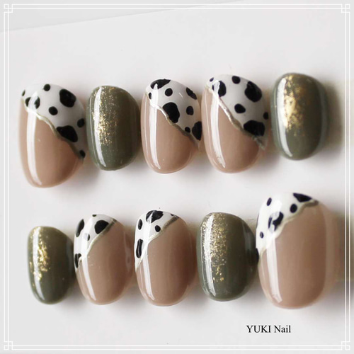 ダルメシアン柄 ネイルチップ（つけ爪） yuki-nail 通販