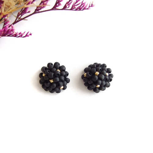 accessories mau つつっぽ　ピアス　黒✕ゴールド accessories mau つつっぽ ピアス 黒✕ゴールド