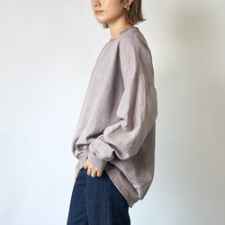 Sashiko 梭織圓運動衫/粉紅米色/三河棉 第2張的照片