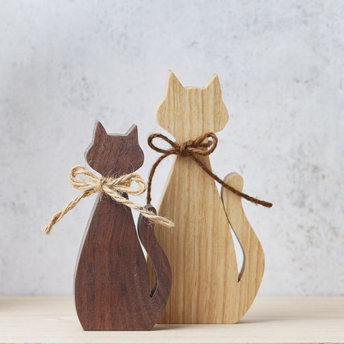 キャット ナチュラル｜全4種類 猫雑貨 猫 ネコ オブジェ 置物 木製