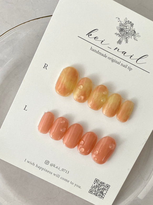 うるうる桃ネイル/しずくネイル ネイルチップ（つけ爪） amo nail 通販