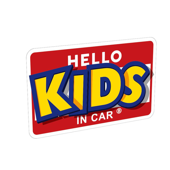 【マグネット】KIDS IN CAR マグネット ステッカー カーマグネット HELLO キッズインカー 1枚目の画像