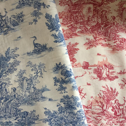 トワルドジュイ布  Toile de Jouy 小柄 4枚目の画像