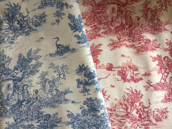 トワルドジュイ布  Toile de Jouy 小柄 4枚目の画像