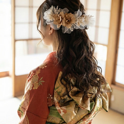 橘tachibana髪飾り ゴールド 卒業式 白無垢 ヘアパーツ ブライダル