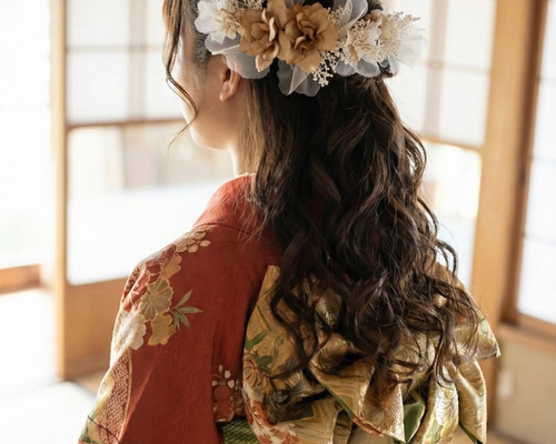 橘tachibana髪飾り ゴールド 卒業式 白無垢 ヘアパーツ ブライダル